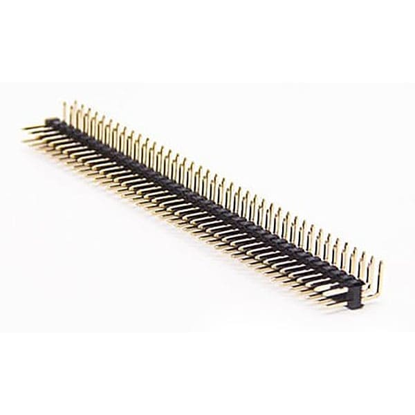 E13 - Pitch Pin Header Single & Dual Row Single Body Right Angle DIP TYPE ( Dual Row:1.27*2.54mm) - Unicorn Electronics Components Co., Ltd.